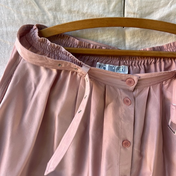 Silk Dusty Pink Skirt - Picture 6 of 6